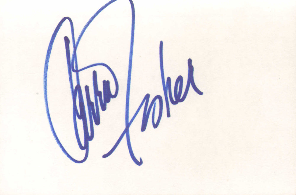 Carrie Fisher Princess Leia from Star Wars Signed 4x6 Index Card