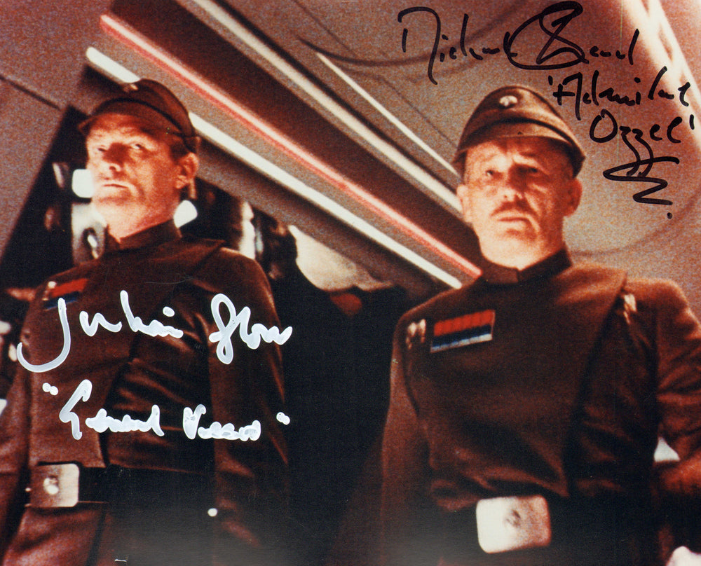 Julian Glover as General Veers & Michael Sheard as Admiral Ozzel in Star Wars: The Empire Strikes Back Signed 8x10 Photo with Character Name