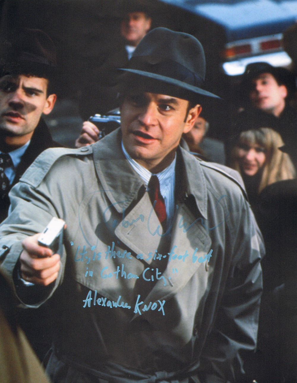 Robert Wuhl as Alexander Knox in Batman Signed 11x14 Photo with Character Name & Quote