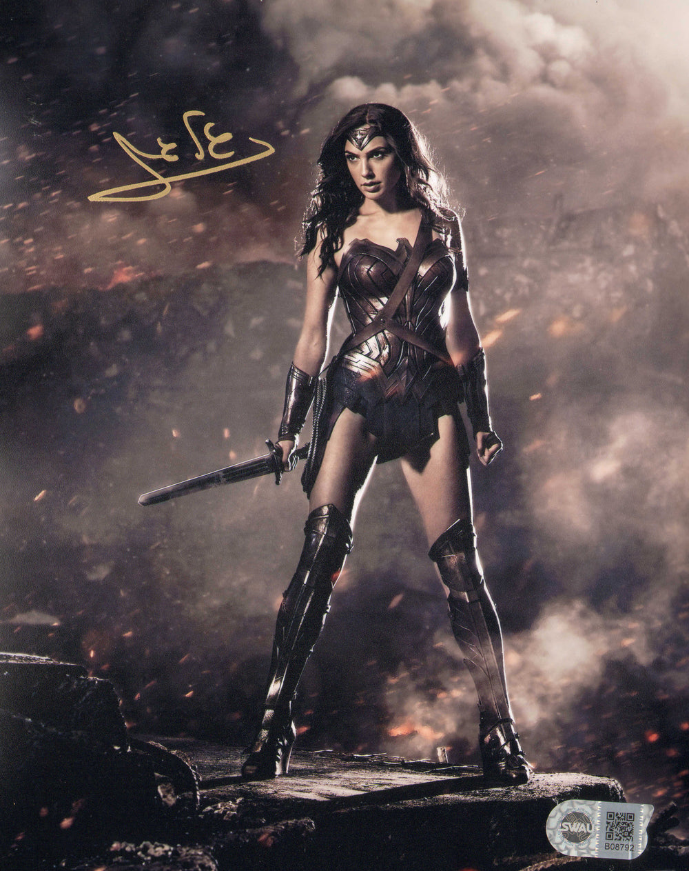 Gal Gadot as Wonder Woman in Batman v Superman: Dawn of Justice (SWAU) Signed 8x10 Photo