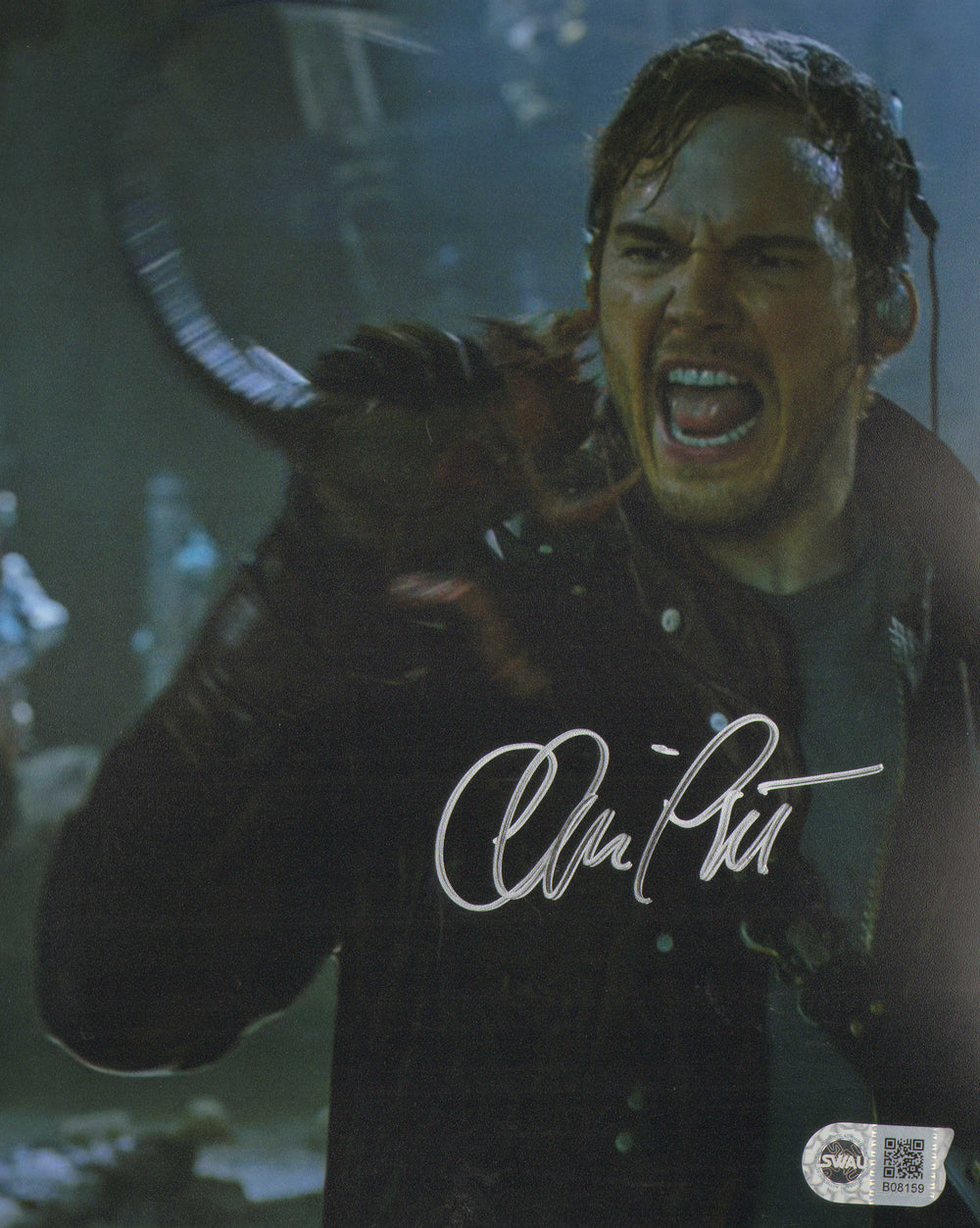 Chris Pratt as Peter Quill / Star-Lord in Guardians of the Galaxy (SWAU) Signed 8x10 Photo