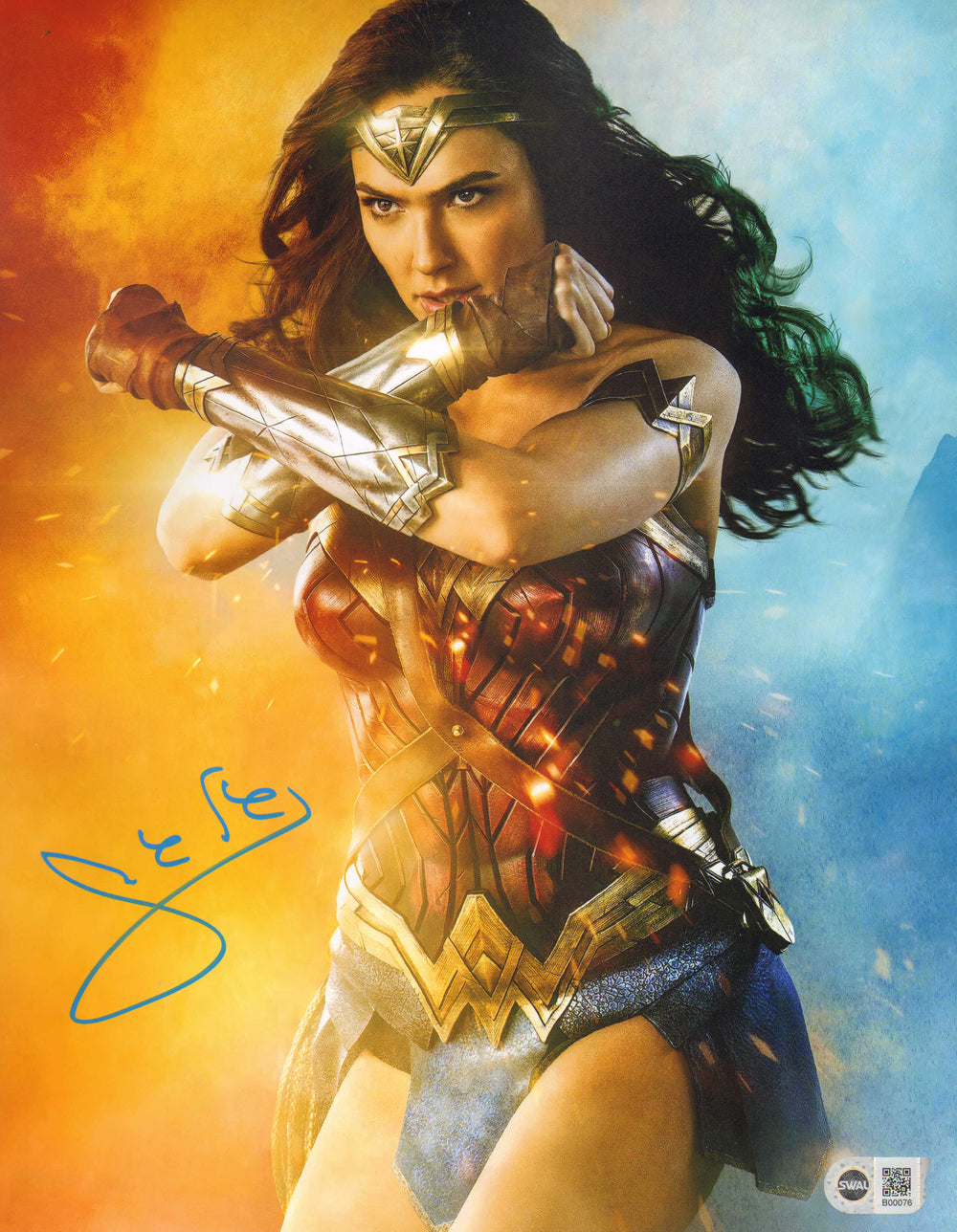 Gal Gadot as Wonder Woman in Wonder Woman (SWAU) Signed 11x14 Photo