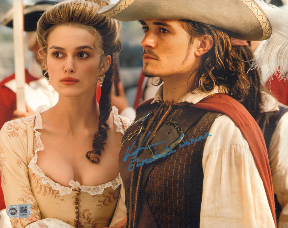 Keira Knightley as Elizabeth Swann in Pirates of the Caribbean: The Curse of the Black Pearl (SWAU) Signed 11x14 Photo with Character Name