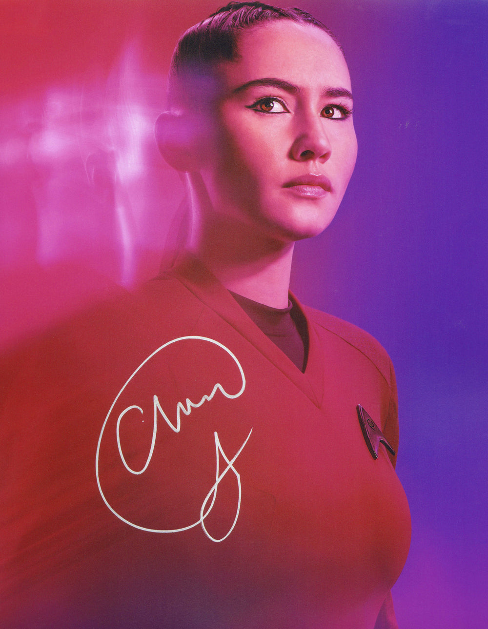 Christina Chong as La'an Noonien-Singh in Star Trek: Strange New Worlds Signed 11x14 Photo