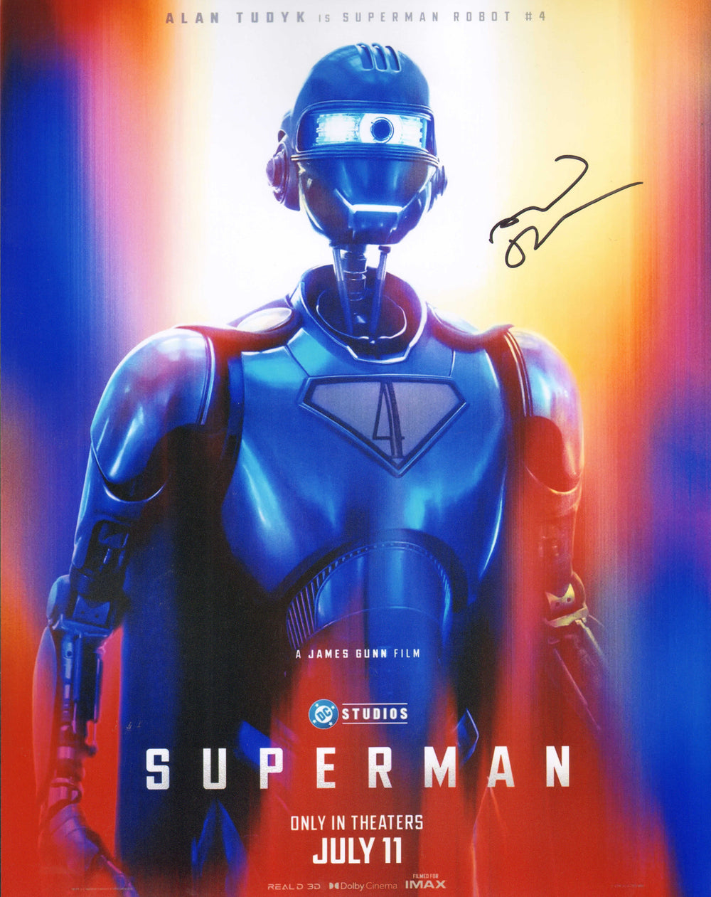 Alan Tudyk as Superman Robot #4 in Superman Signed 11x14 Mini Poster