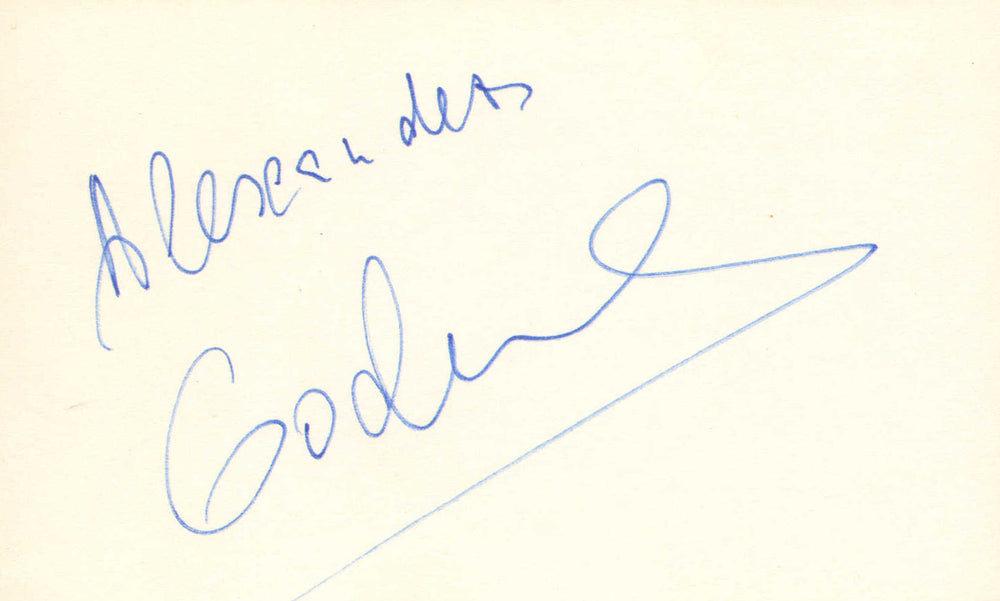 Alexander Godunov from Die Hard, Witness, & The Money Pit Signed 3x5 Index Card