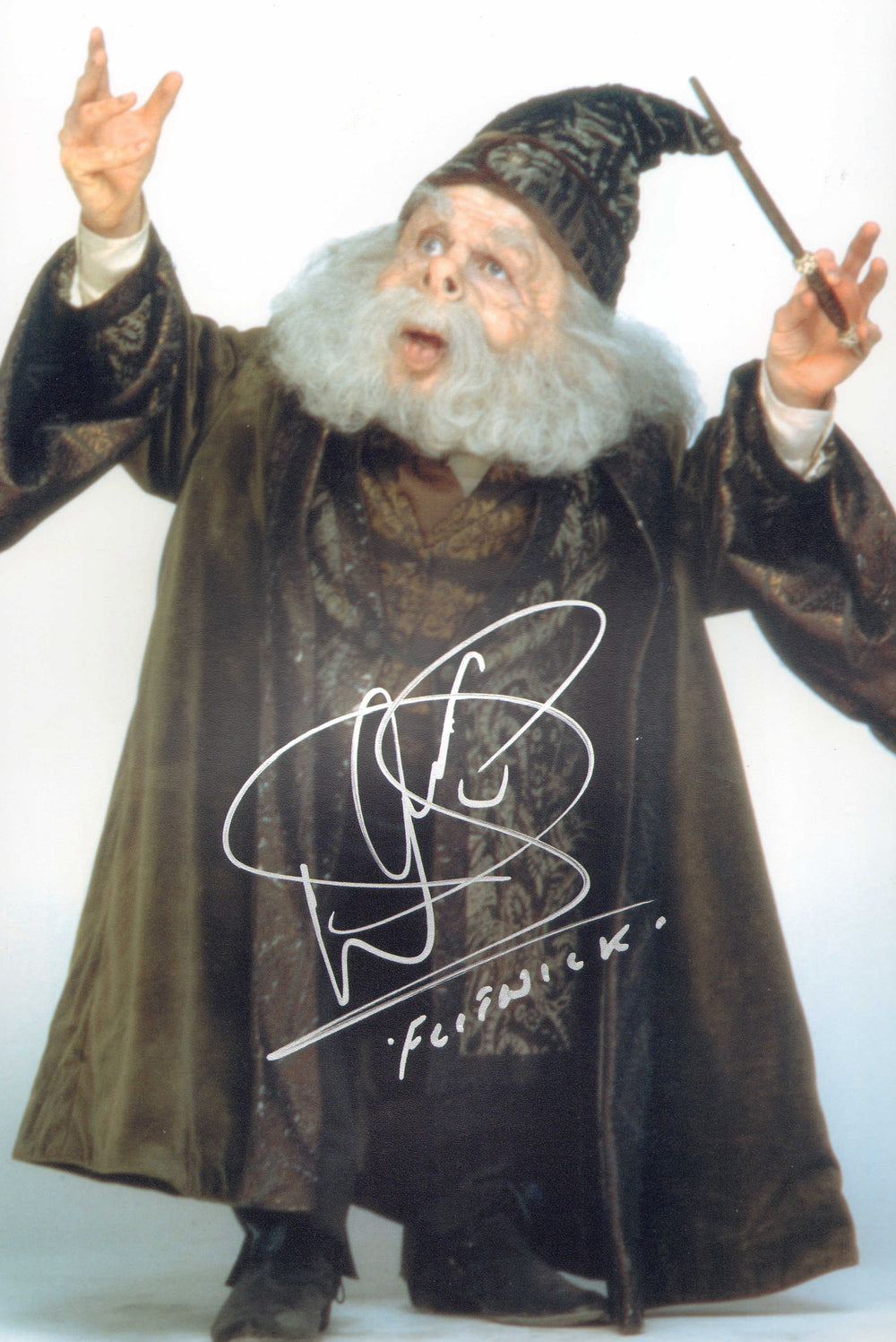 Warwick Davis as Professor Filius Flitwick in Harry Potter & the Prisoner of Azkaban Signed 8x12 Photo with Character Name