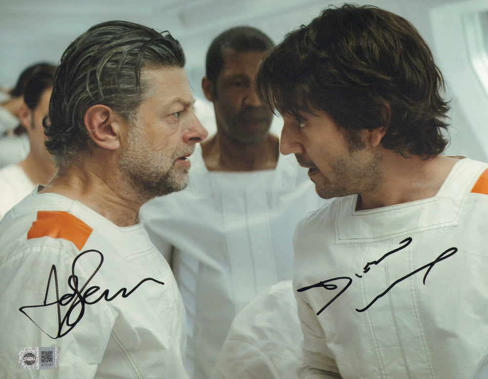 Andy Serkis as Kino Loy & Diego Luna as Cassian Andor in Star Wars: Andor (SWAU) Signed 11x14 Photo
