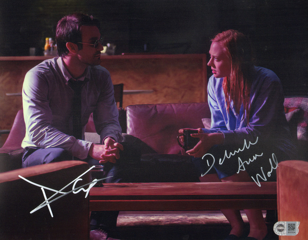 Charlie Cox as Matt Murdock & Deborah Ann Woll as Karen Page in Daredevil (SWAU) Signed 11x14 Photo
