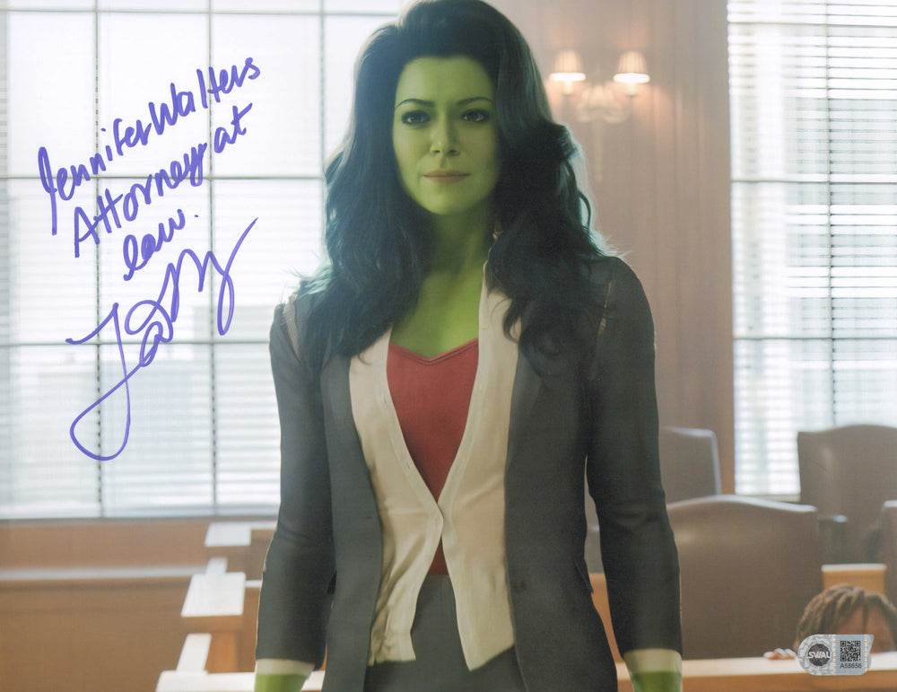 Tatiana Maslany as She-Hulk in She-Hulk: Attorney at Law (SWAU) Signed 11x14 Photo with Character Name