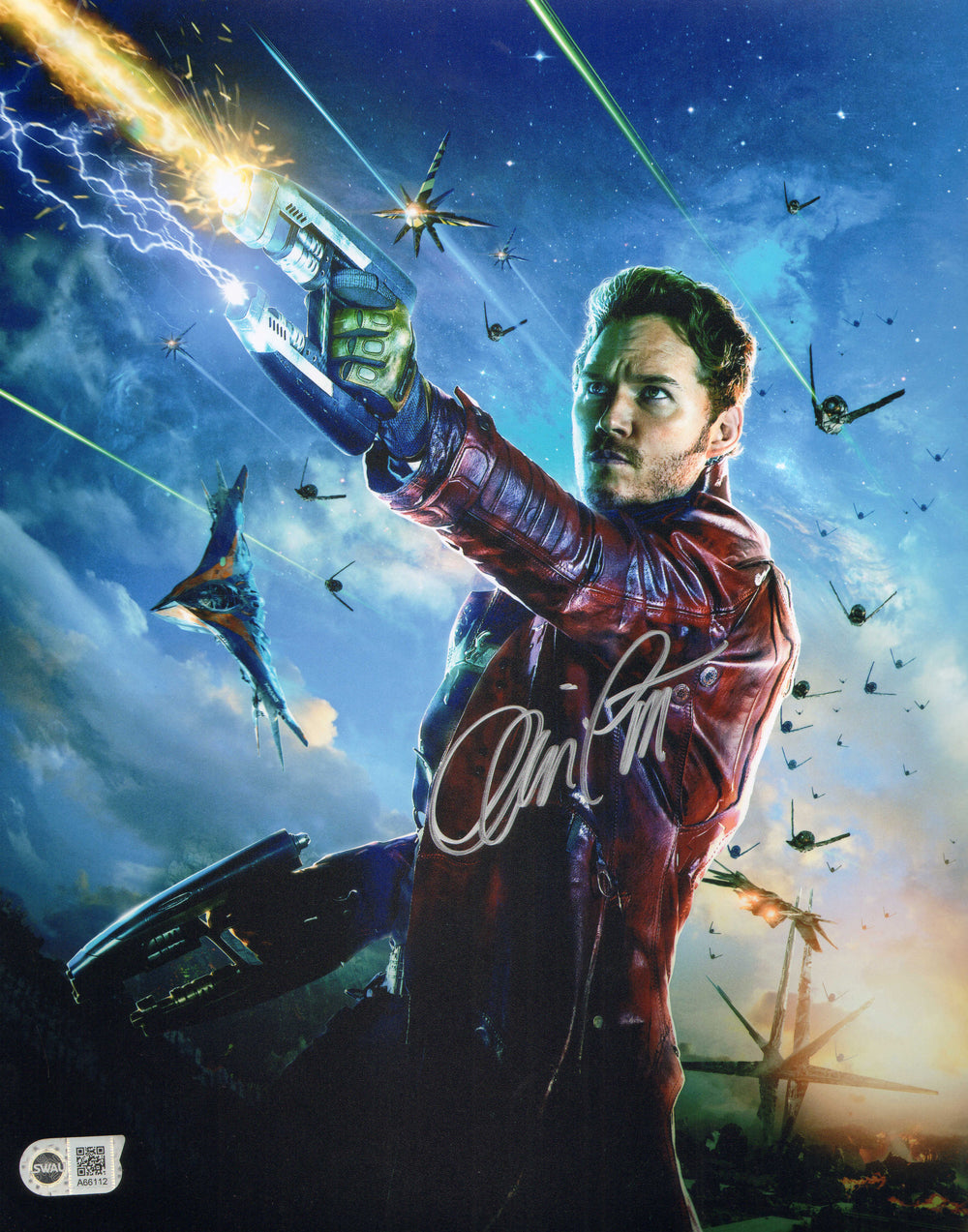 Chris Pratt as Star-Lord in Guardians of the Galaxy (SWAU) Signed 11x14 Photo