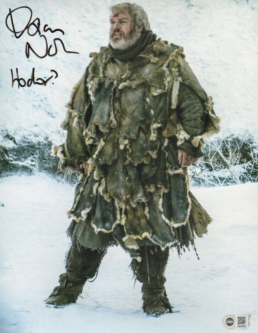 Kristian Nairn as Hodor in Game of Thrones (SWAU) Signed 11x14 Photo with Character Name