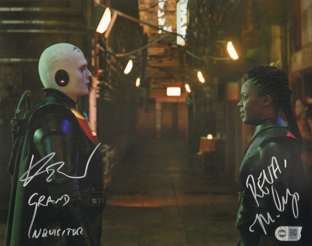 Moses Ingram as Reva & Rupert Friend as the Grand Inquisitor in Star Wars: Obi-Wan Kenobi (SWAU) Signed 11x14 Photo with Character Names