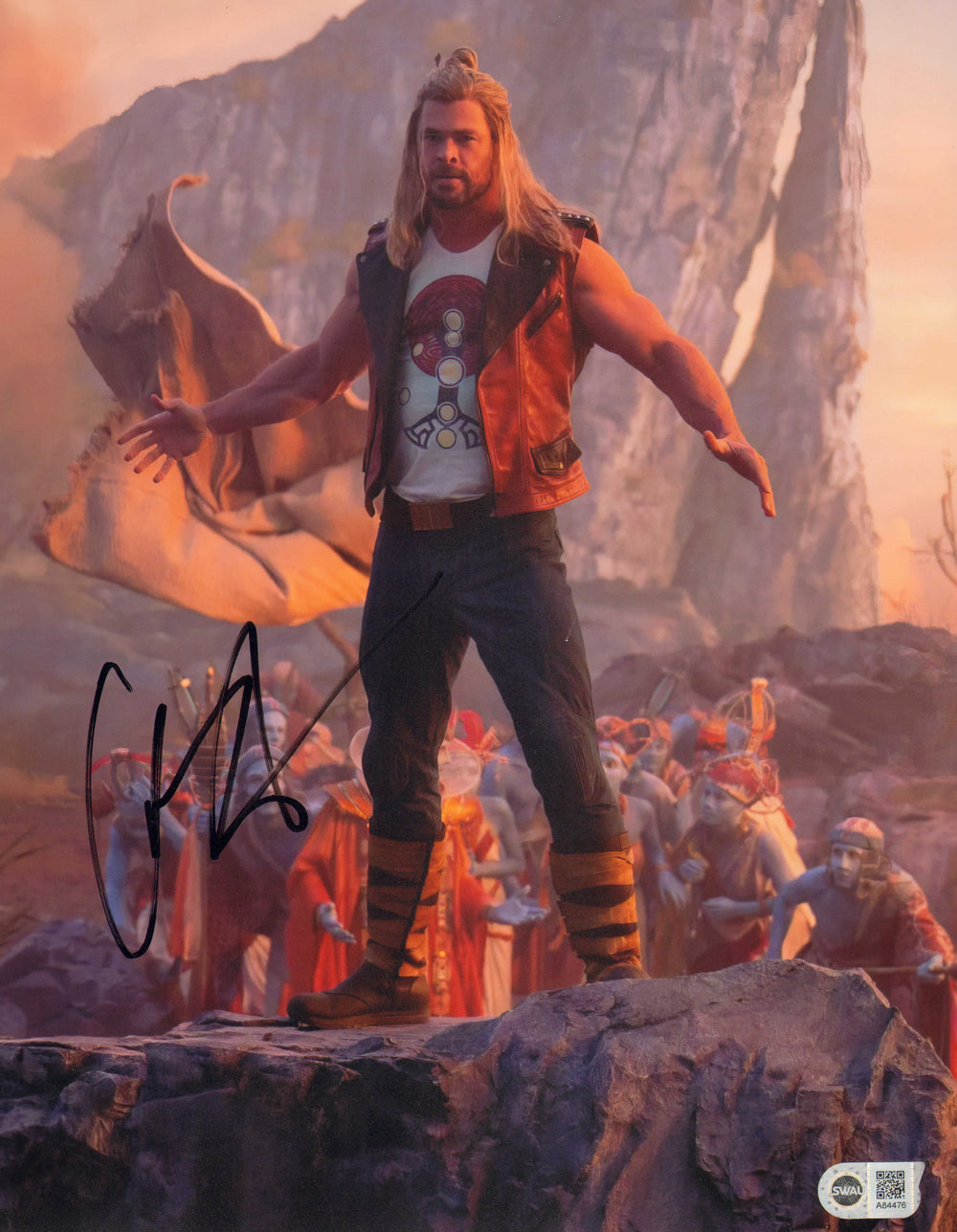 Chris Hemsworth as Thor in Thor: Love & Thunder (SWAU) Signed 11x14 Photo