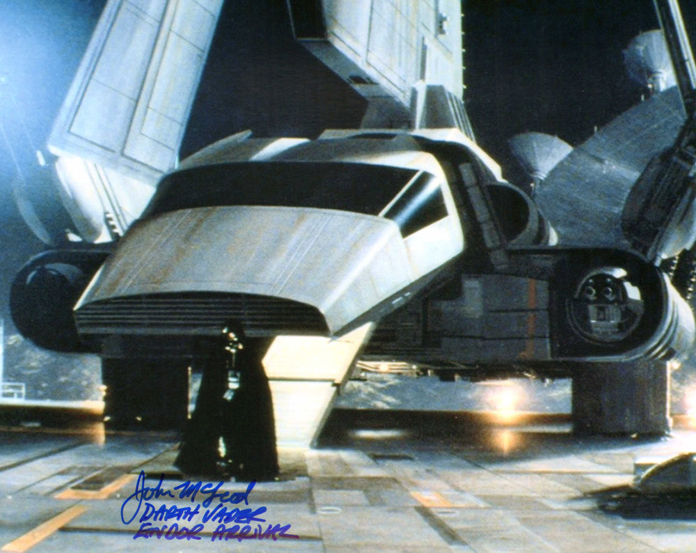 John McLeod Darth Vader Stand-In Behind the Scenes of Star Wars: Return of the Jedi Signed 8x10 Photo
