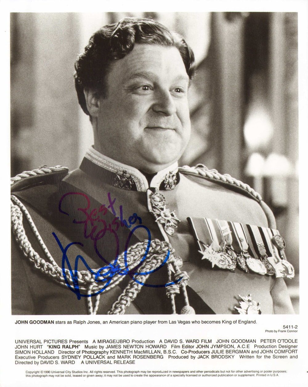 John Goodman as Ralph Jones in King Ralph (SWAU) Signed 8x10 Photo