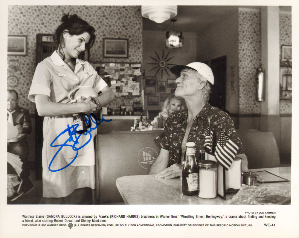 Sandra Bullock as Elaine in Wrestling Ernest Hemingway (SWAU) Signed 8x10 Photo
