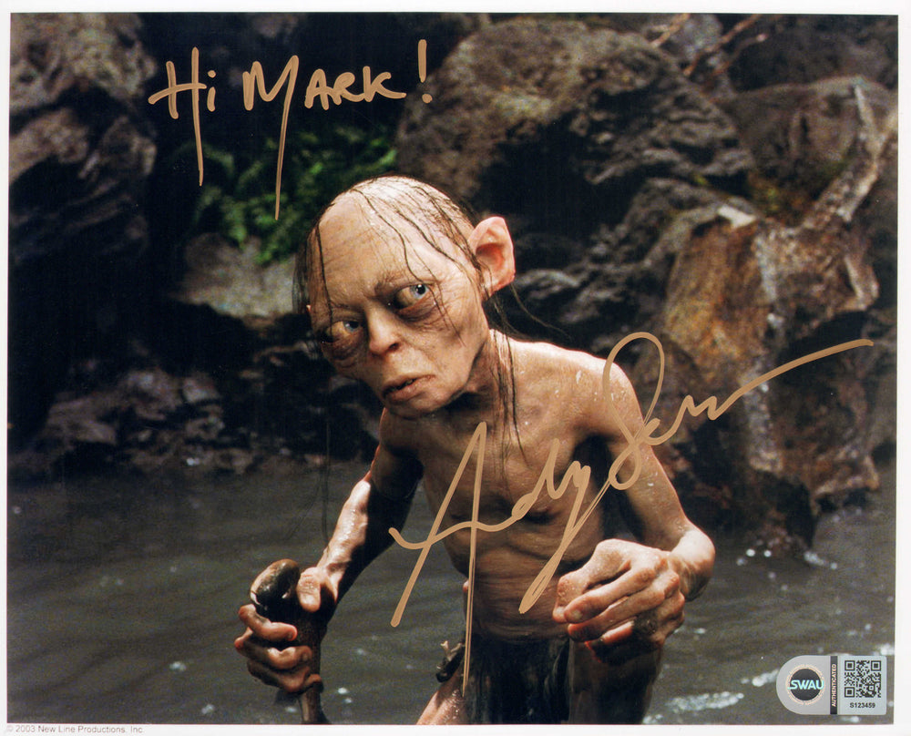 Andy Serkis as Gollum in The Lord of the Rings: The Two Towers (SWAU) Signed 8x10 Photo