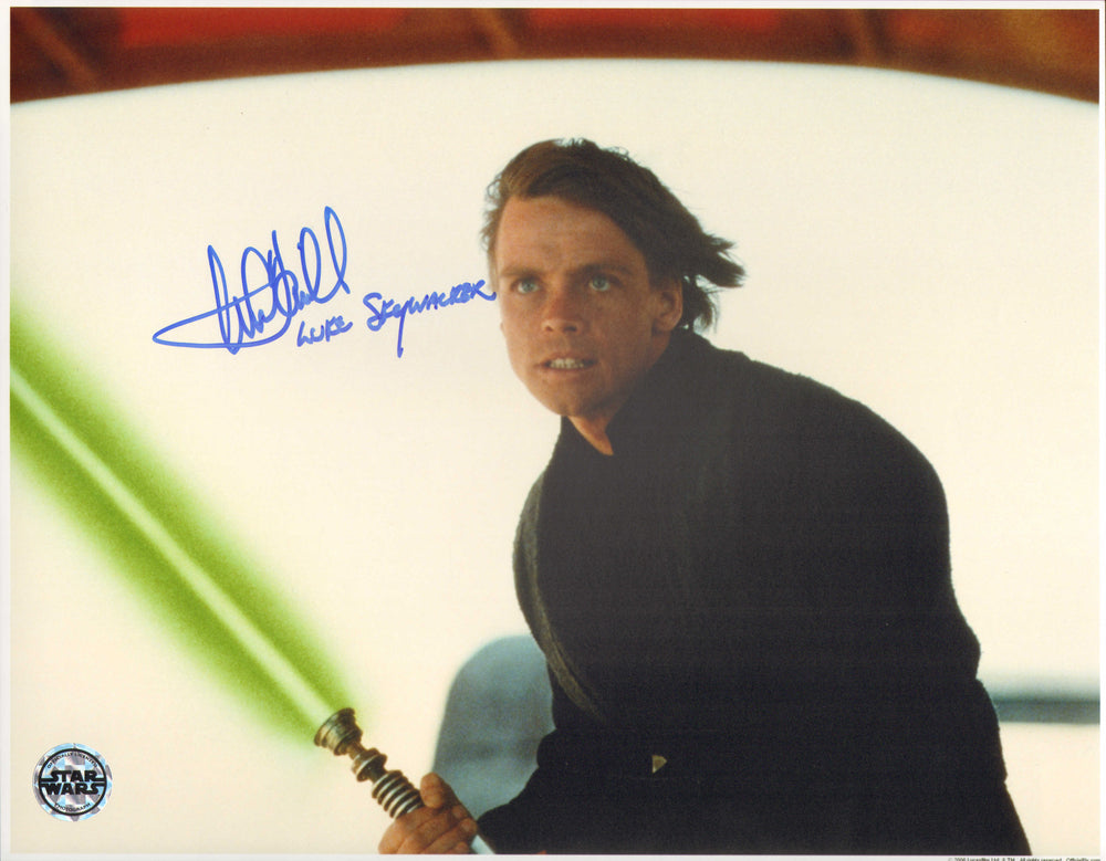 Mark Hamill as Luke Skywalker in Star Wars: Return of the Jedi (Official Pix) Signed 11x14 Photo with Character Name