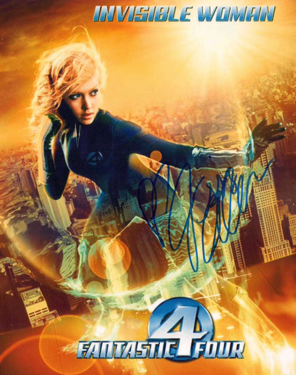 Jessica Alba as Sue Storm / Invisible Woman in Fantastic Four Signed 8x10 Photo