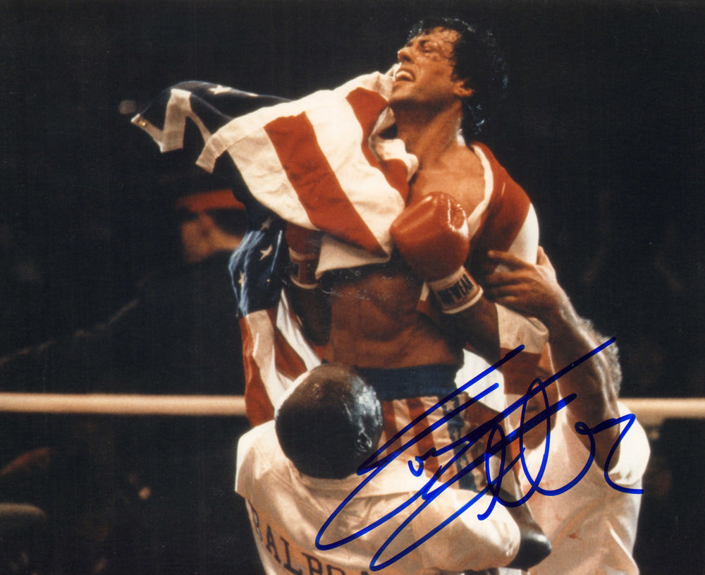 Sylvester Stallone as Rocky Balboa in Rocky IV Signed 8x10 Photo