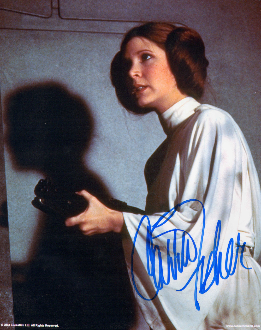 Carrie Fisher as Princess Leia in Star Wars: A New Hope Signed 8x10 Photo