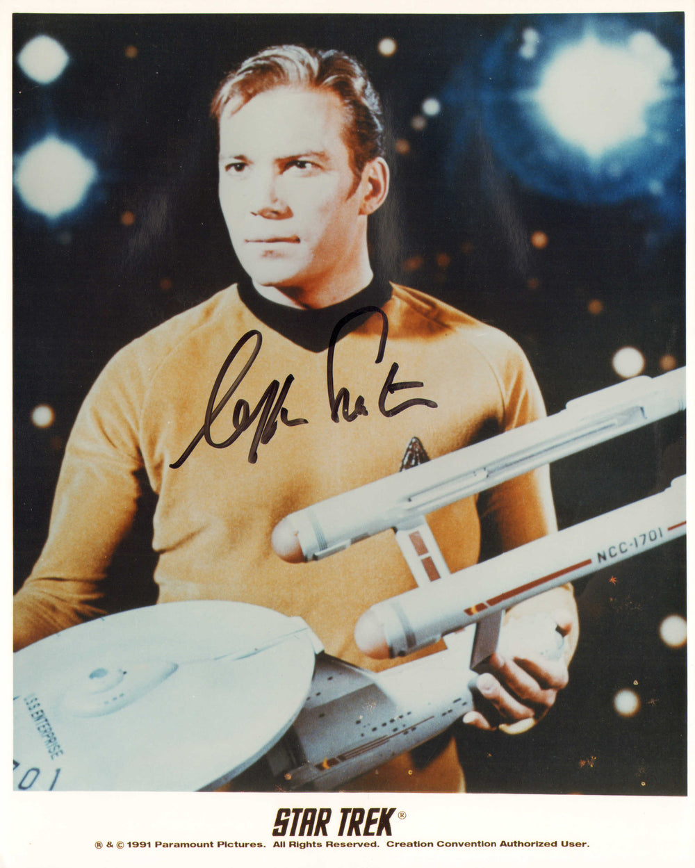 William Shatner as Captain Kirk in Star Trek: The Original Series Signed 8x10 Photo