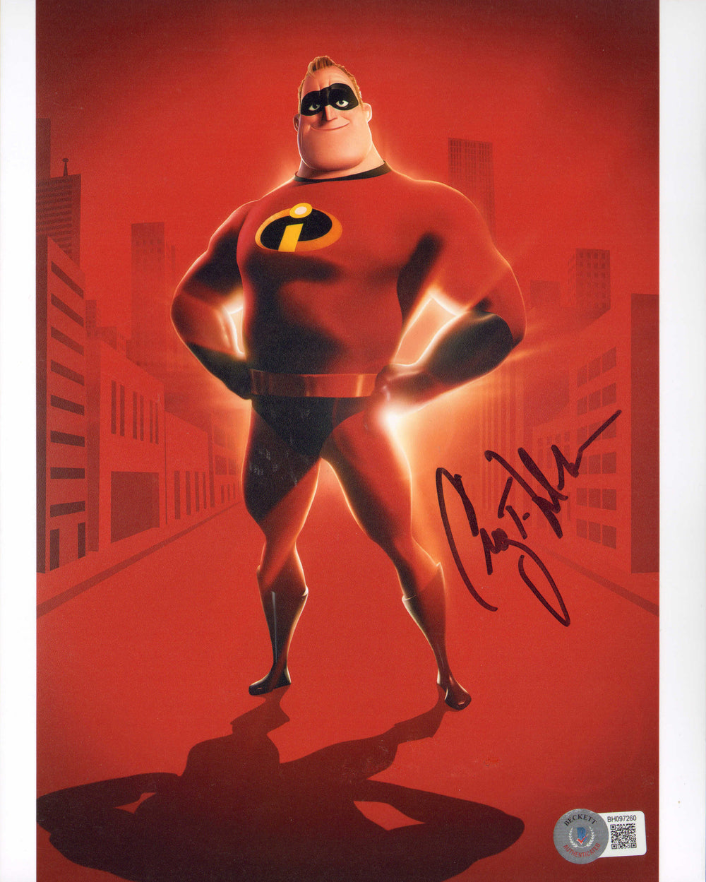 Craig T. Nelson as Mr. Incredible in Disney Pixar's The Incredibles (Beckett) Signed 8x10 Photo