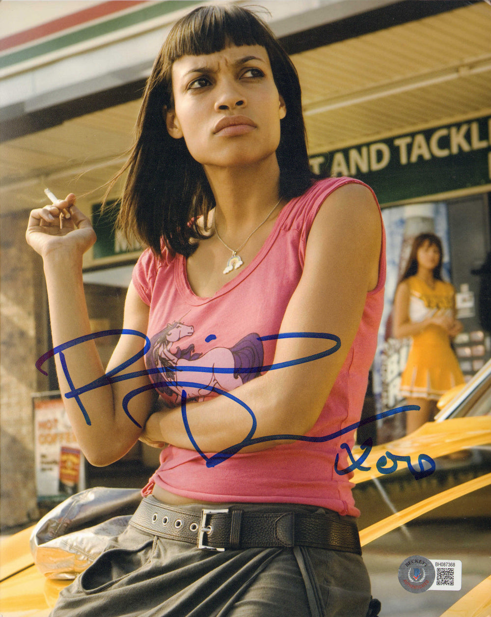 Rosario Dawson as Abernathy Ross in Quentin Tarantino's Death Proof (Beckett) Signed 8x10 Photo