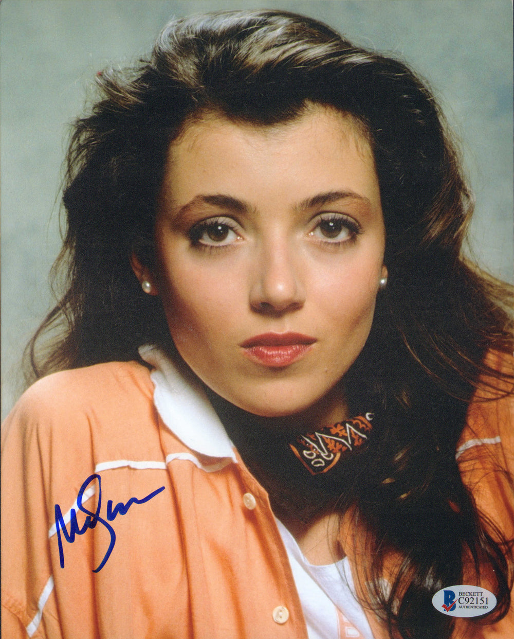 Mia Sara from Ferris Bueller's Day Off (Beckett) Signed 8x10 Photo
