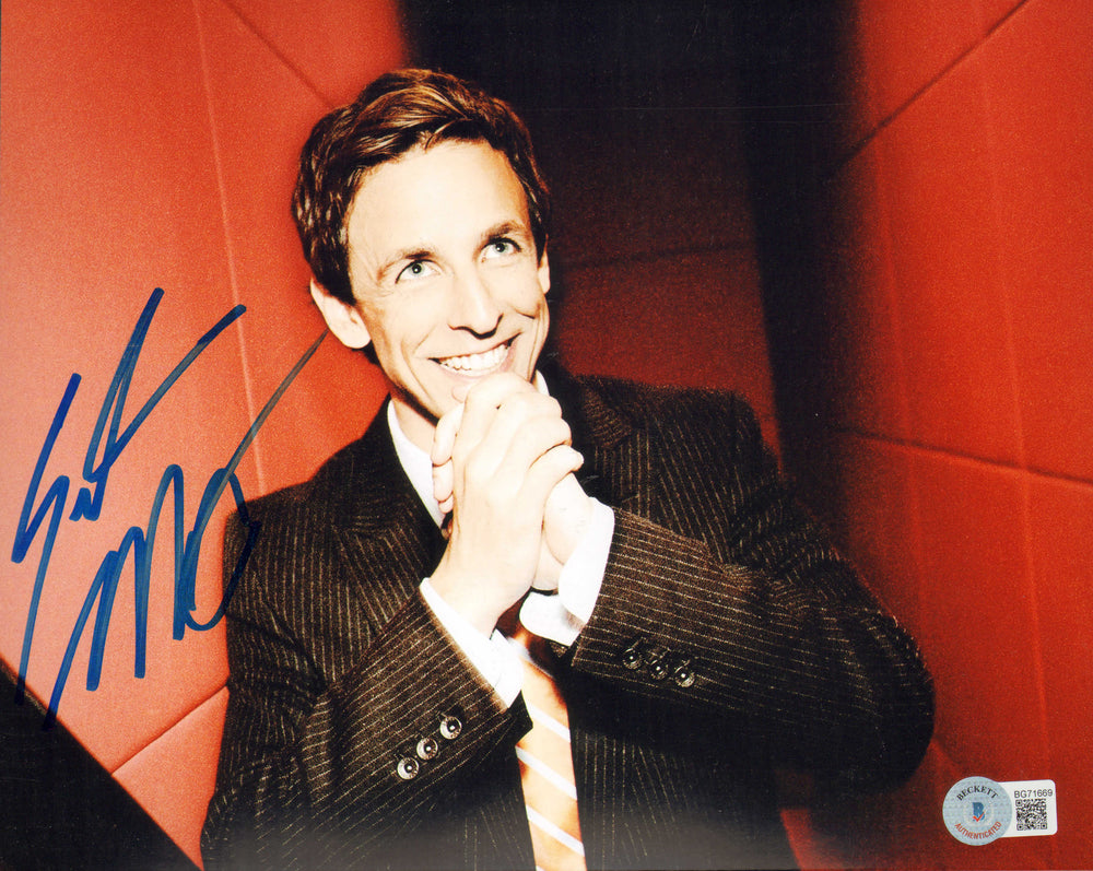 Seth Meyers Host of Late Night with Seth Meyers (Beckett) Signed 8x10 Photo