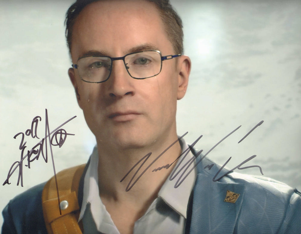 Hideo Kojima Creator & Nicolas Winding Refn as Heartman in Death Stranding Signed 11x14 Photo