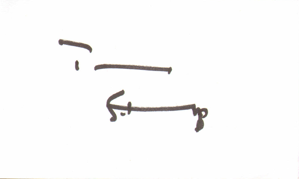 Terence Stamp from Star Wars, Superman, & Smallville Signed 5x3 Index Card