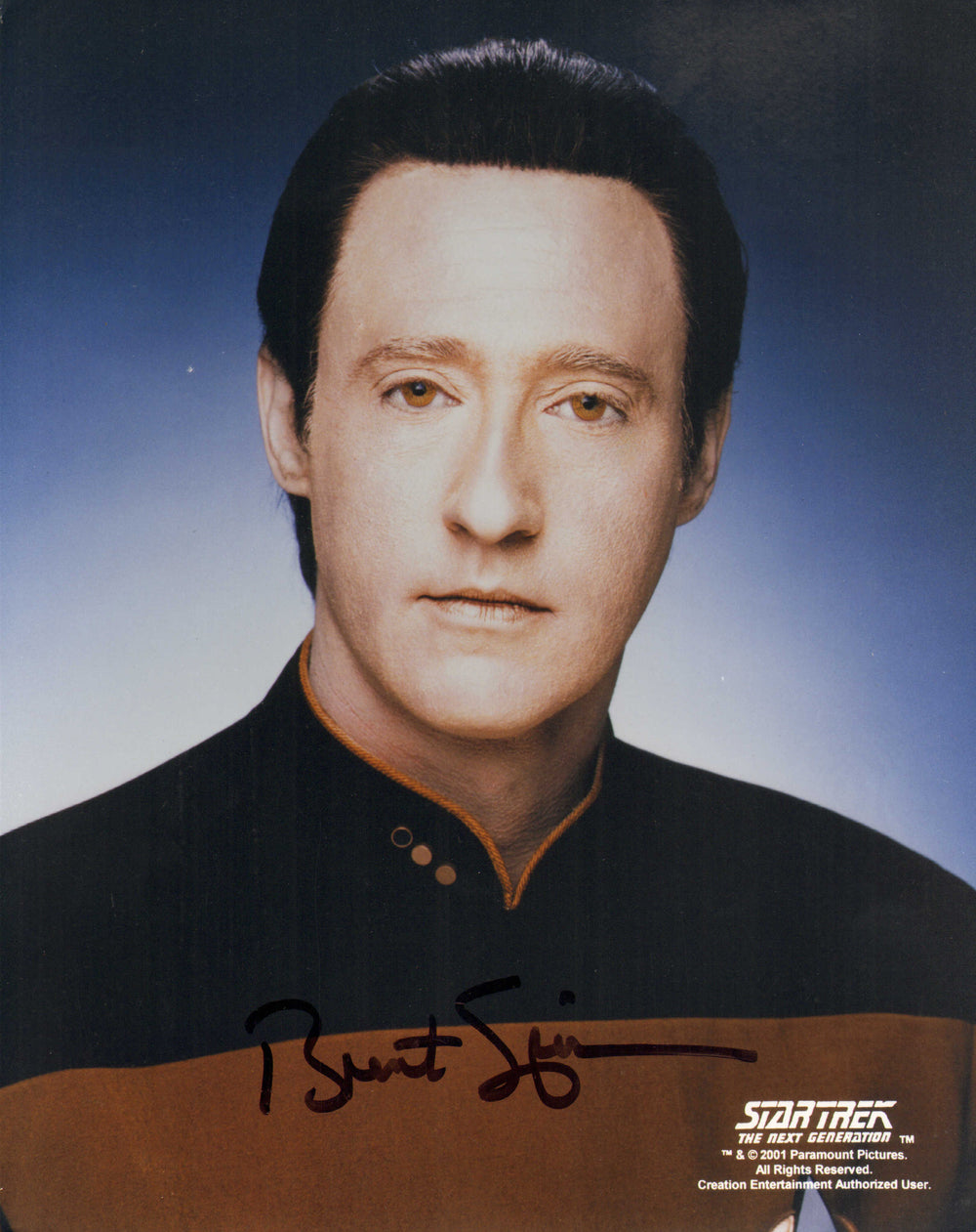 Brent Spiner as Data in Star Trek: The Next Generation Signed 8x10 Photo