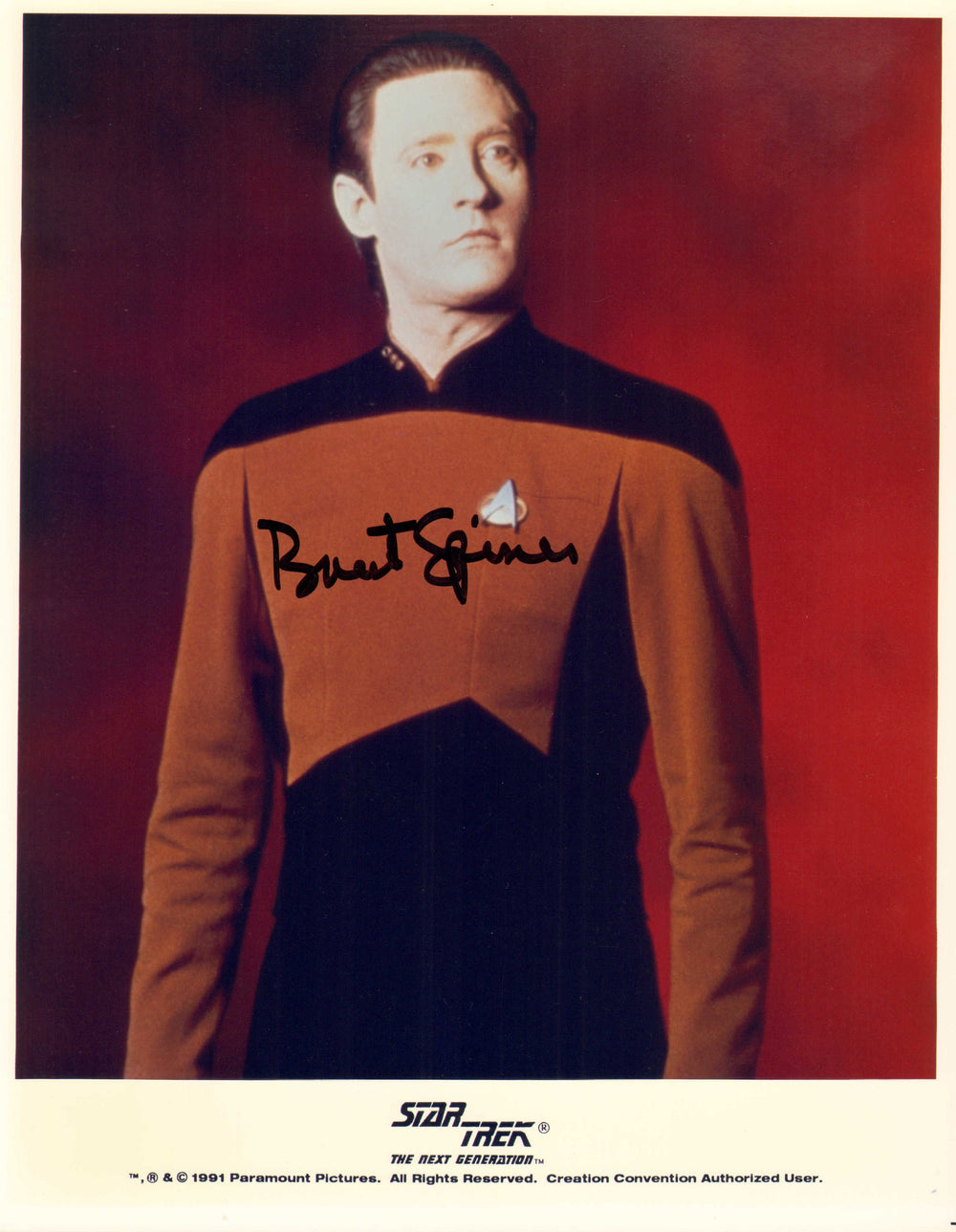 Brent Spiner as Data in Star Trek: The Next Generation Signed 8x10 Photo