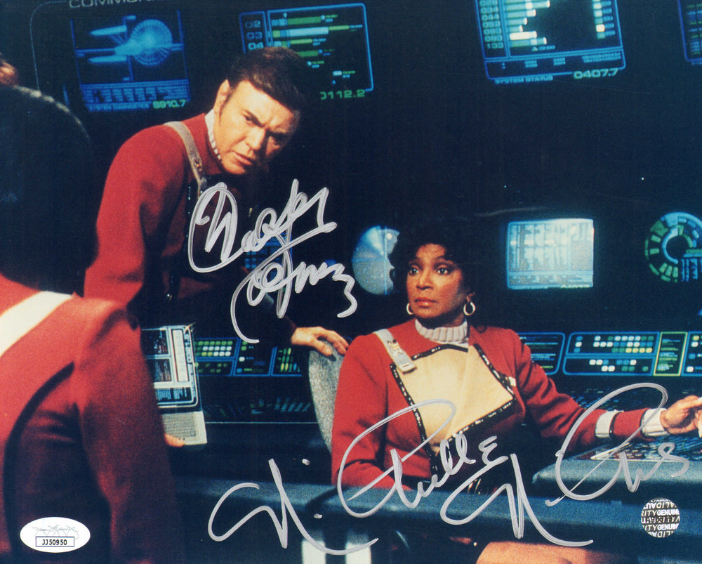 Nichelle Nichols as Nyota Uhura & Walter Koenig as Pavel Chekov in Star Trek: The Original Series (JSA) Signed 8x10 Photo