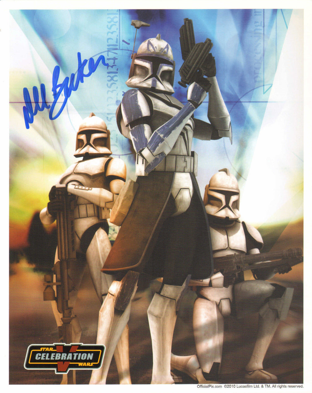 Dee Bradley Baker as Captain Rex in Star Wars: The Clone Wars (Official Pix Celebration V) Signed 8x10 Photo