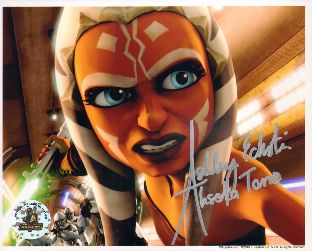 Ashley Eckstein as Ahsoka Tano in Star Wars: The Clone Wars (Official Pix Celebration V) Signed 8x10 Photo with Character Name