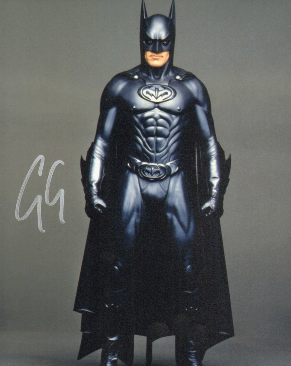 George Clooney as Batman in Batman & Robin Signed 8x10 Photo