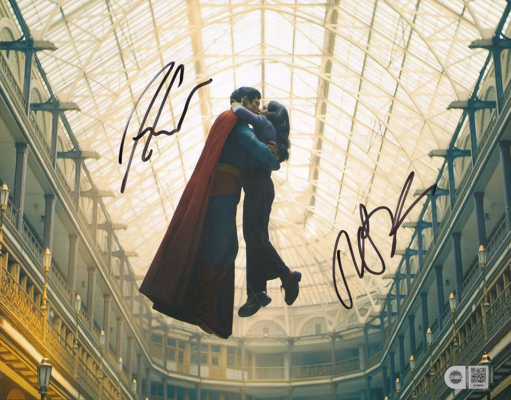 David Corenswet as Superman & Rachel Brosnahan as Lois Lane in James Gunn's Superman (SWAU) Signed 11x14 Photo