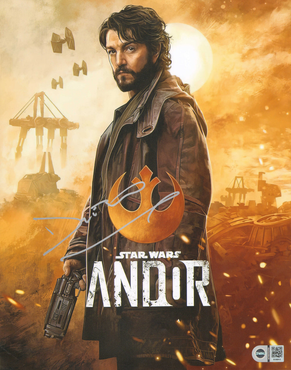 Diego Luna as Cassian Andor in Star Wars: Andor (SWAU) Signed 11x14 Mini Poster