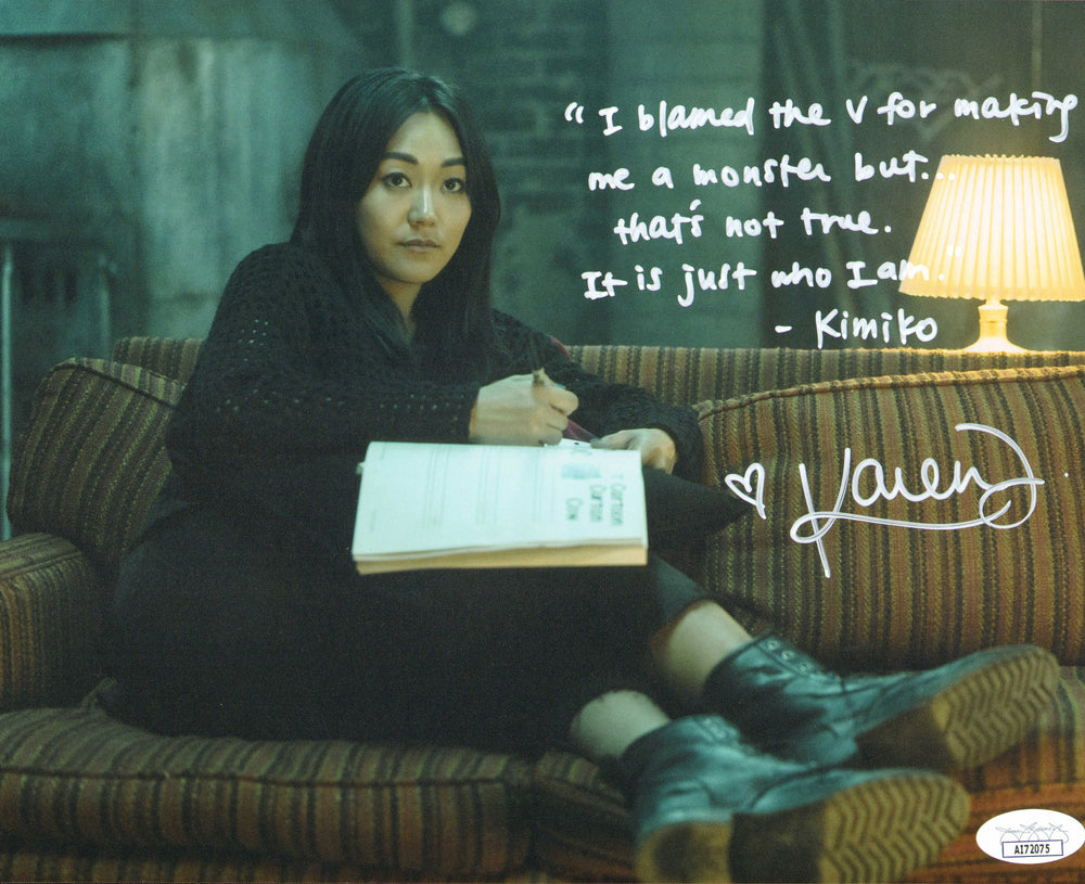 Karen Fukuhara as Kimiko Miyashiro / The Female in The Boys (JSA) Signed 8x10 Photo with Character Name & Quote