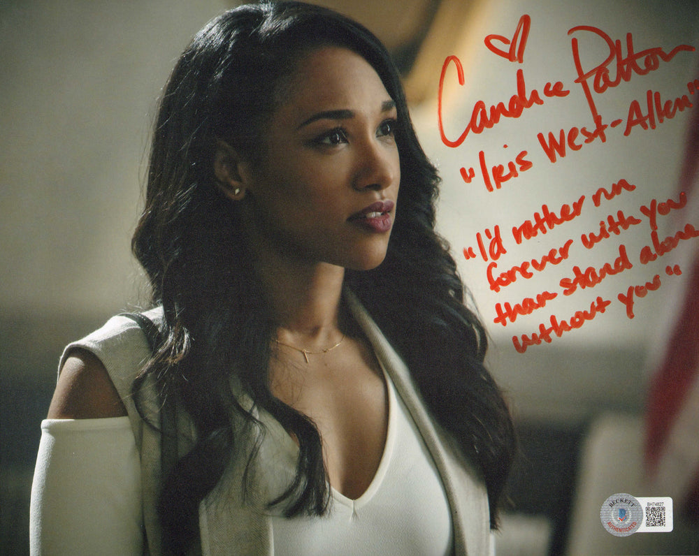 Candice Patton as Iris West - Allen in The Flash (Beckett) Signed 8x10 Photo with Character Name & Quote