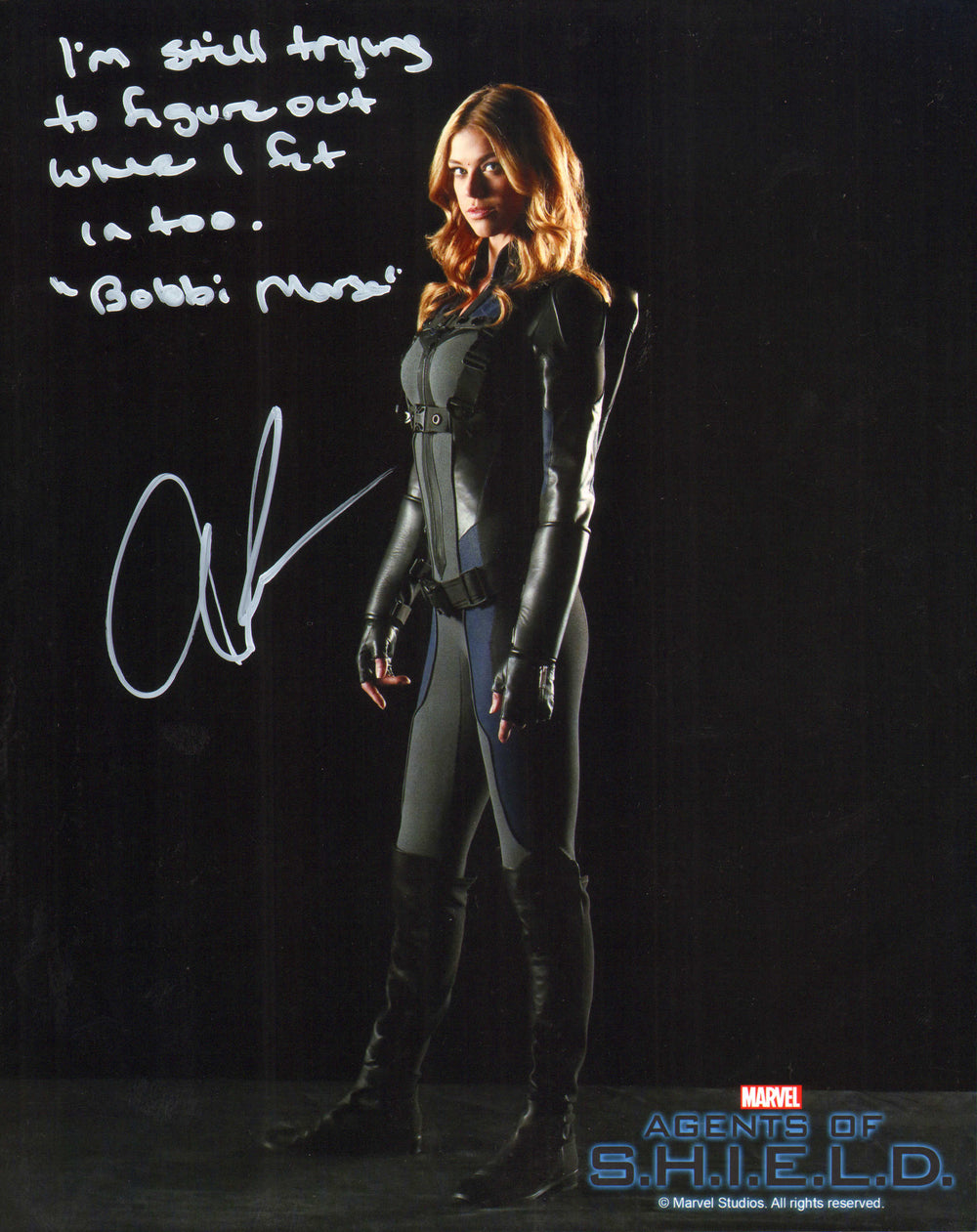 Adrianne Palicki as Bobbi Morse / Mockingbird in Agents of S.H.I.E.L.D. Signed 8x10 Photo with Character Name & Quote