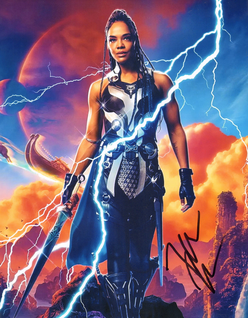Tessa Thompson as Valkyrie in Thor: Love and Thunder Signed 11x14 Photo