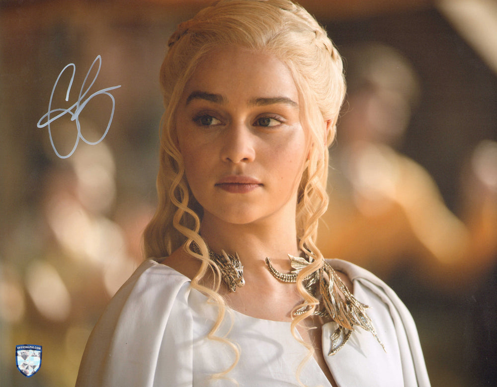 Emilia Clarke as Daenerys Targaryen in Game of Thrones (Official Pix) Signed 11x14 Photo