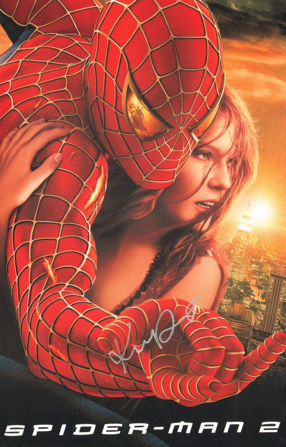 Kirsten Dunst as Mary Jane Watson in Spider-Man 2 Signed 11x17 Mini Poster