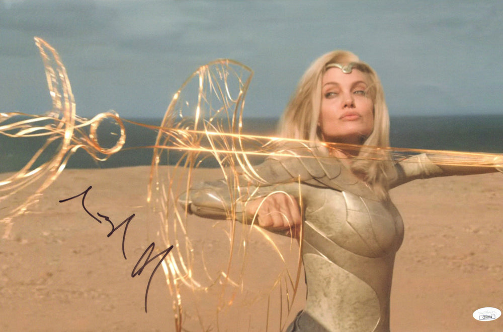 Angelina Jolie as Thena in The Eternals (JSA) Signed 12x18 Photo