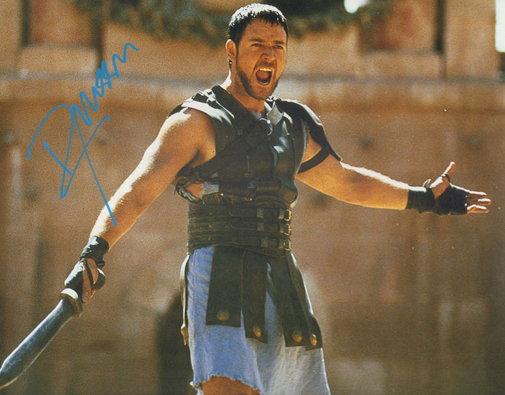 Russell Crowe as Maximus Decimus Meridius in Ridley Scott's Gladiator Signed 11x14 Photo