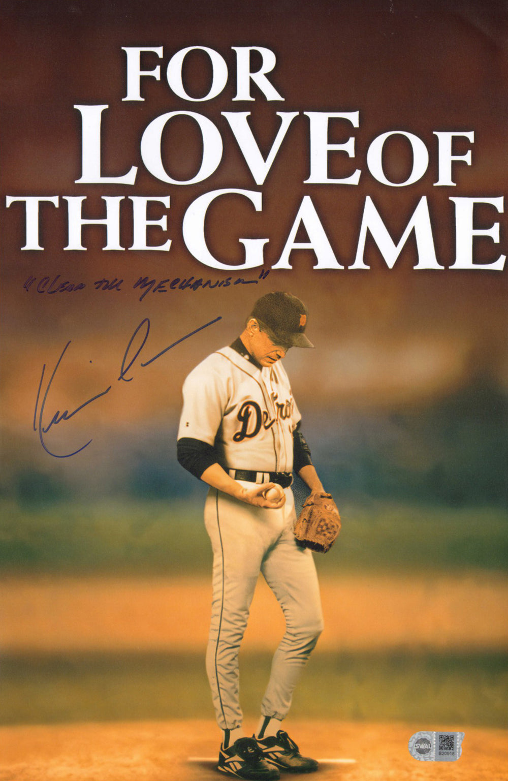 Kevin Costner as Billy Chapel in For Love of the Game (SWAU) Signed 11x17 Mini Poster with Quote
